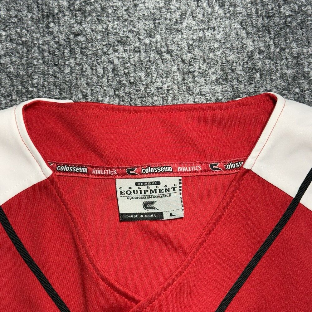 VTG University Of Utah Utes Baseball Jersey Red & White Embroidered Size Large - Picture 6 of 6